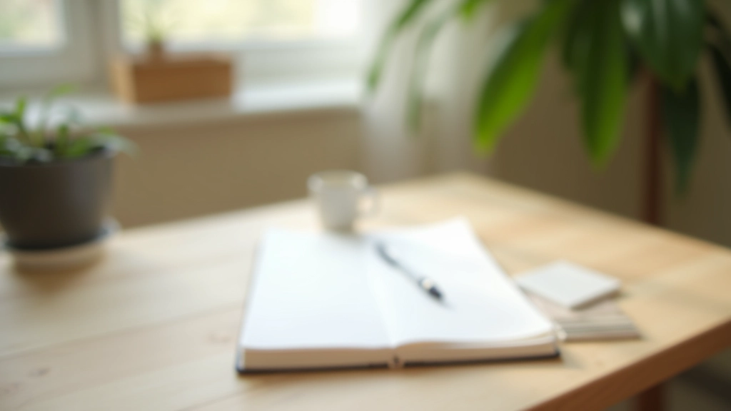 Espace de travail calme et organisé, environnement propice à la concentration et à la sérénité