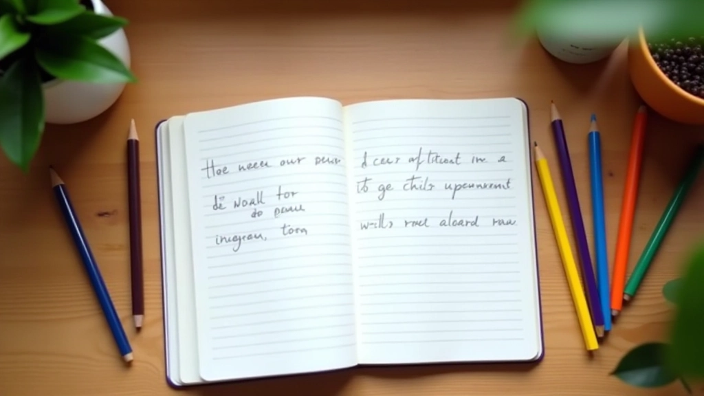 Notes écrites à la main avec des stylos colorés, représentant la réflexion et la planification personnelle